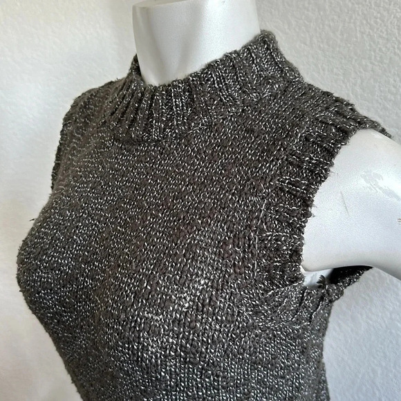 Naadam Sweater Vest Tank Marled Olive Green Women’s Knit - Picture 7 of 10